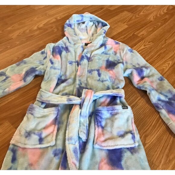 Eddie Bauer Robe Kids Tie Dyed Hooded Robe Size 7/8 NWOT - Picture 2 of 8